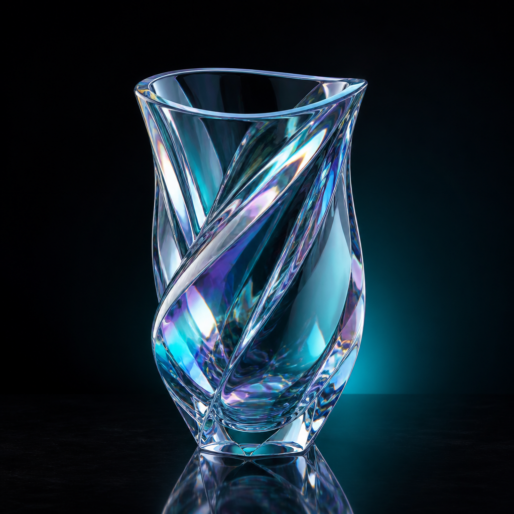 Crystal vase — AI 3D mesh example