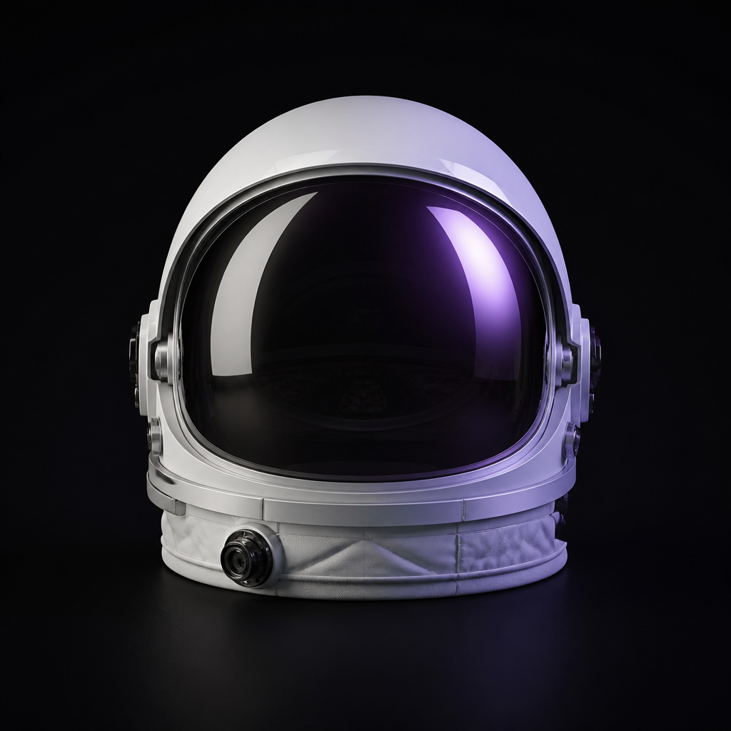 Space helmet — AI 3D mesh example